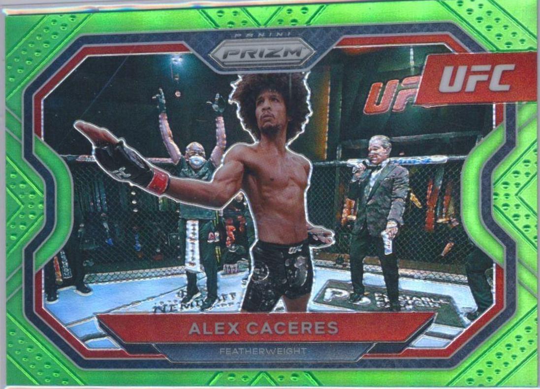 Alex Caceres 2021 Panini Prizm UFC Base #112 Neon Green