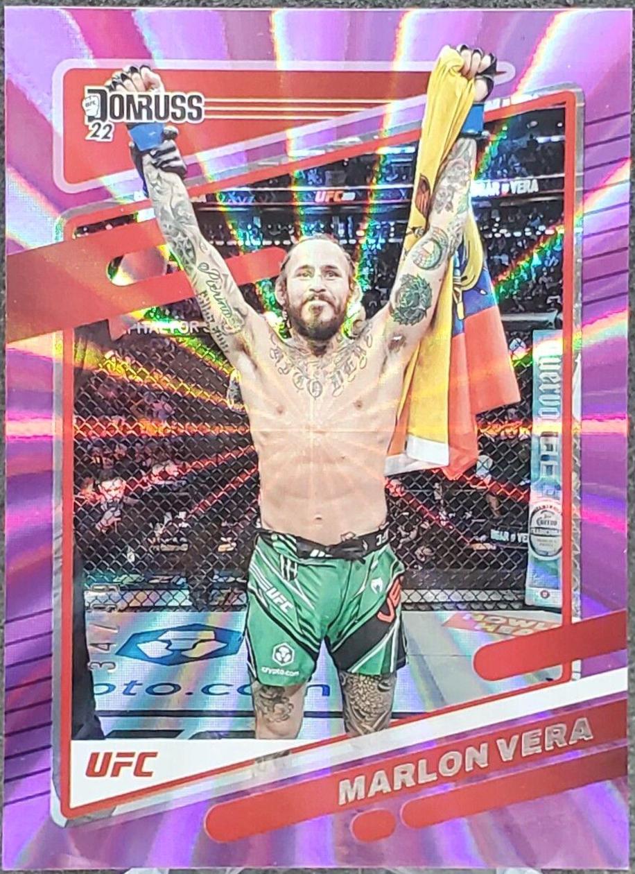 Marlon Vera 2022 Panini Donruss UFC Base #148 Purple Laser