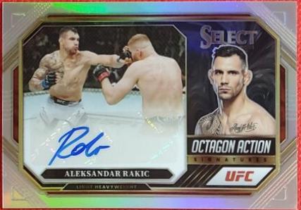 Aleksandar Rakic 2023 Panini Select UFC Octagon Action Signatures #20 Flash