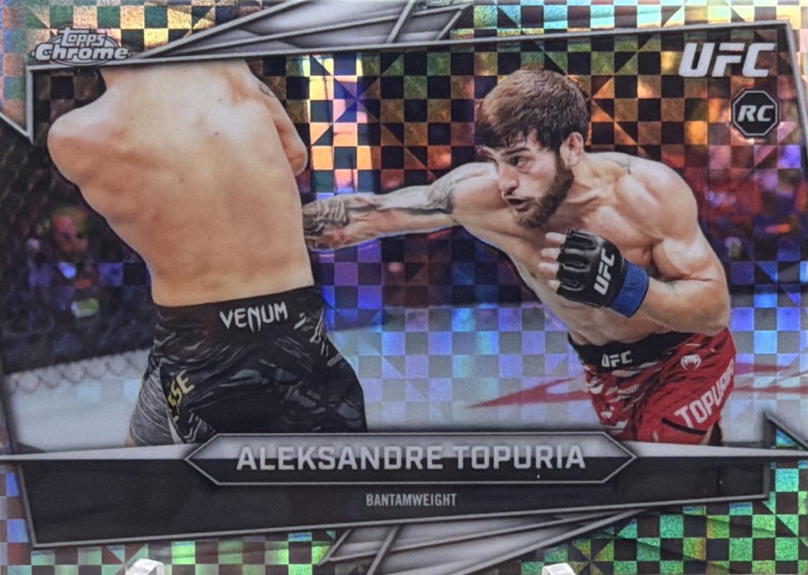 Aleksandre Topuria 2026 Topps Chrome UFC Base #187 X-fractor
