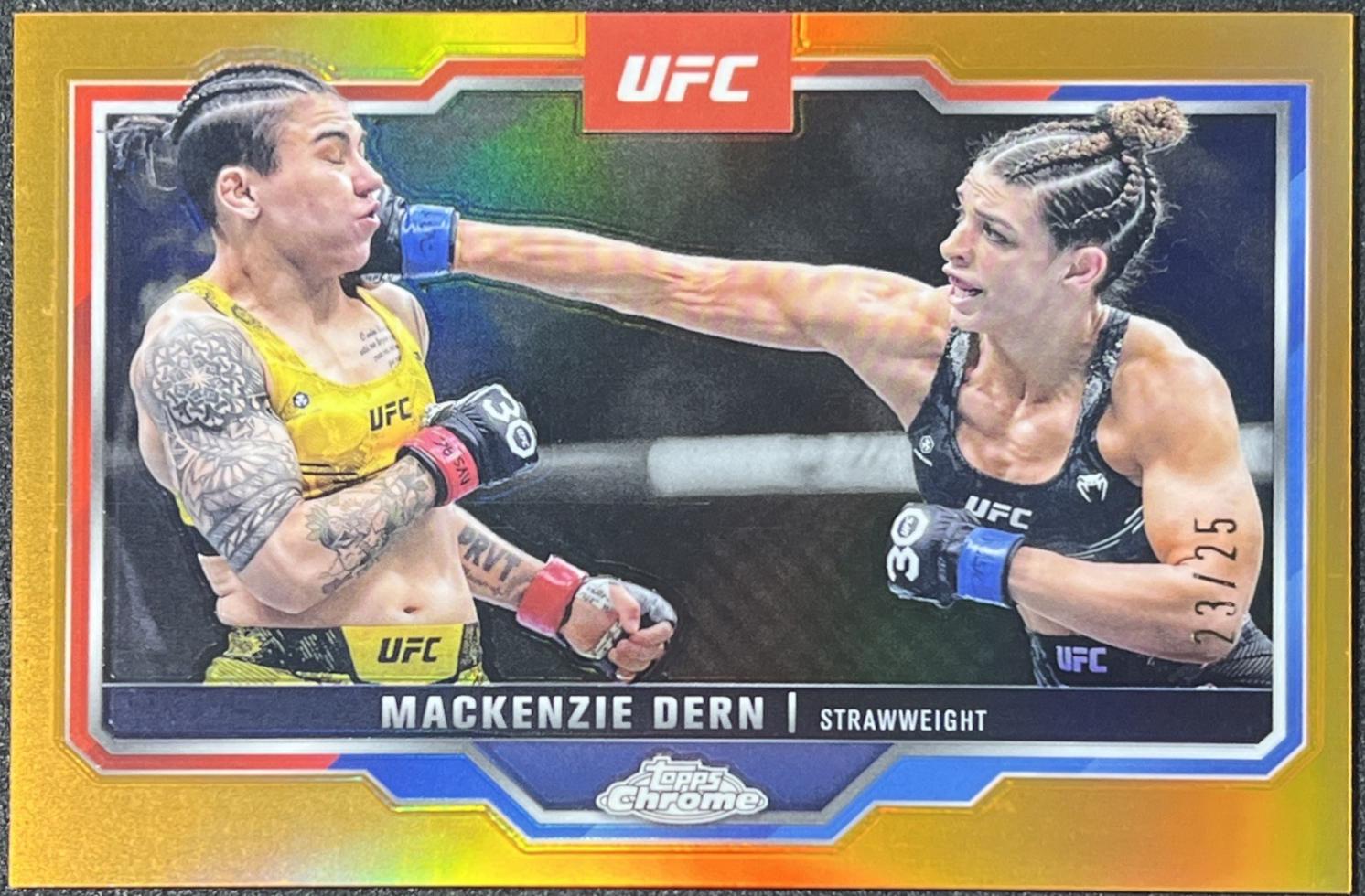 Mackenzie Dern 2025 Topps Chrome UFC Base #183 Orange Refractor