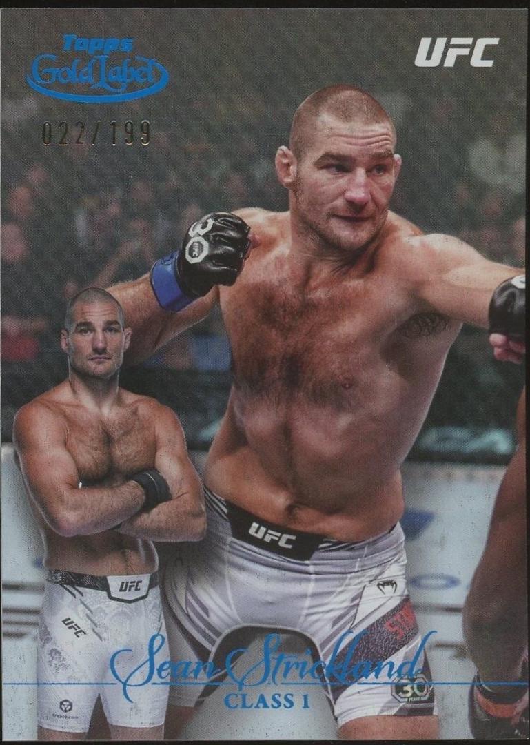 Sean Strickland 2024 Topps Gold Label UFC Base Class I #31 Blue