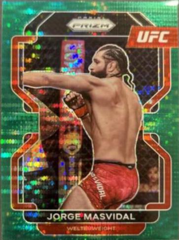 Jorge Masvidal 2022 Panini Prizm UFC Base #116 Green Pulsar