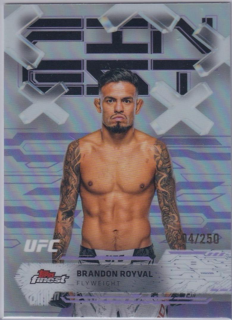 Brandon Royval 2025 Topps Finest UFC Base Common #46 Purple Refractor
