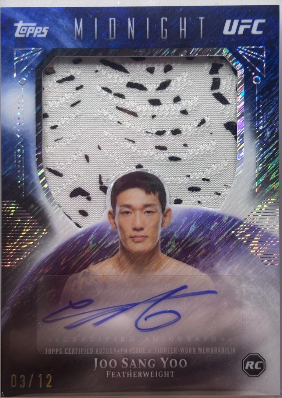 Joo Sang Yoo 2026 Topps Midnight UFC Rookie Relic Autographs #RRA-JY Moon Beam