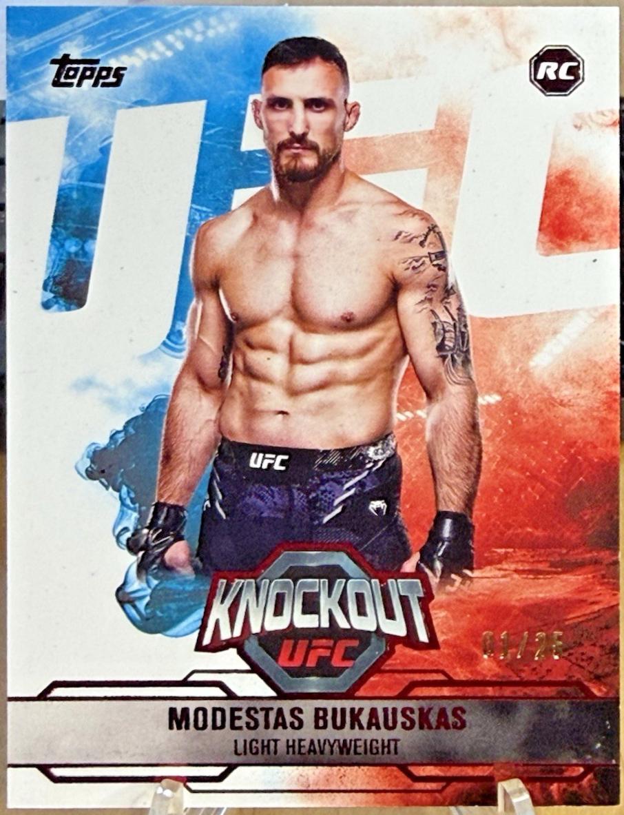 Modestas Bukauskas 2025 Topps Knockout UFC Base #92 Red