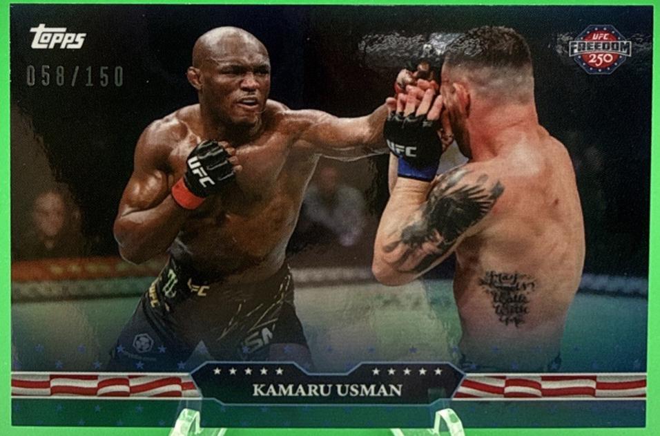 Kamaru Usman 2026 Topps UFC Freedom 250 Base #16 Blue