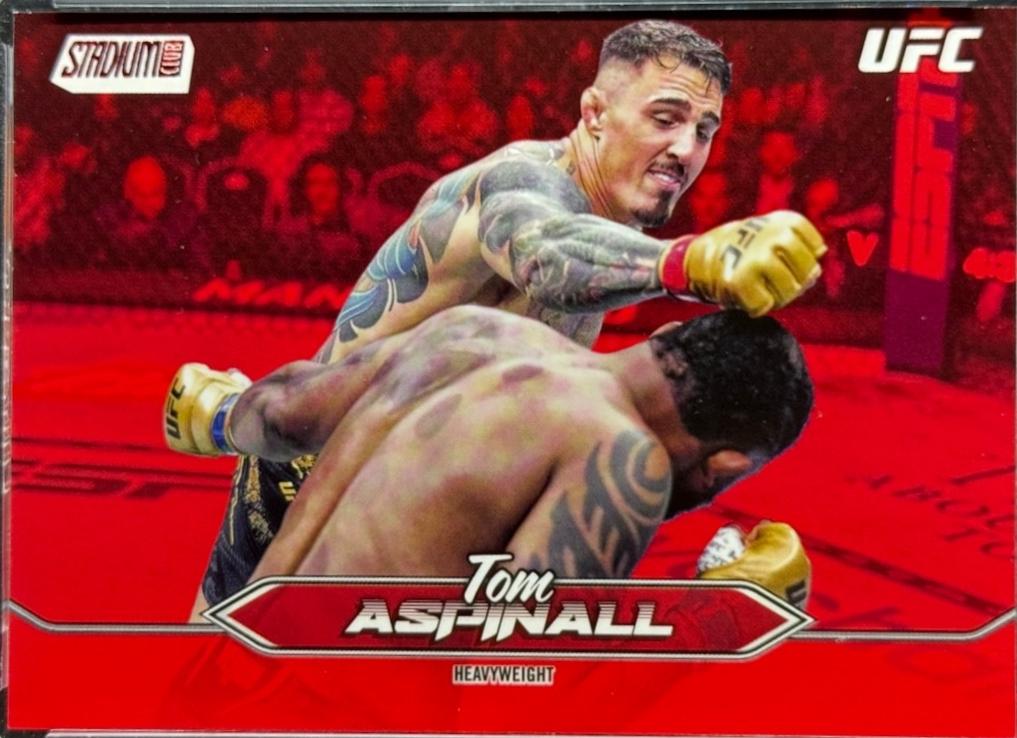 Tom Aspinall 2025 Topps Stadium Club UFC Base #8 Red