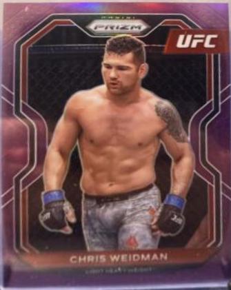 Chris Weidman 2021 Panini Prizm UFC Base #88 Purple