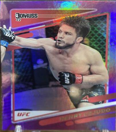 Henry Cejudo 2022 Panini Donruss UFC Base #116 Purple Flood