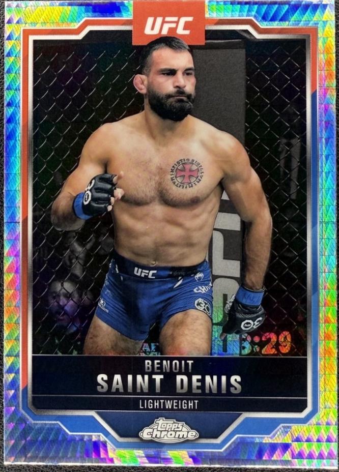 Benoit Saint Denis 2025 Topps Chrome UFC Base #162 Prism Refractor