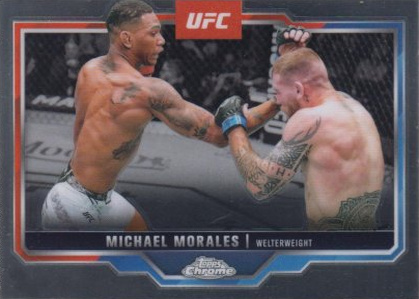 Michael Morales 2025 Topps Chrome UFC Base #127 Gold RayWave