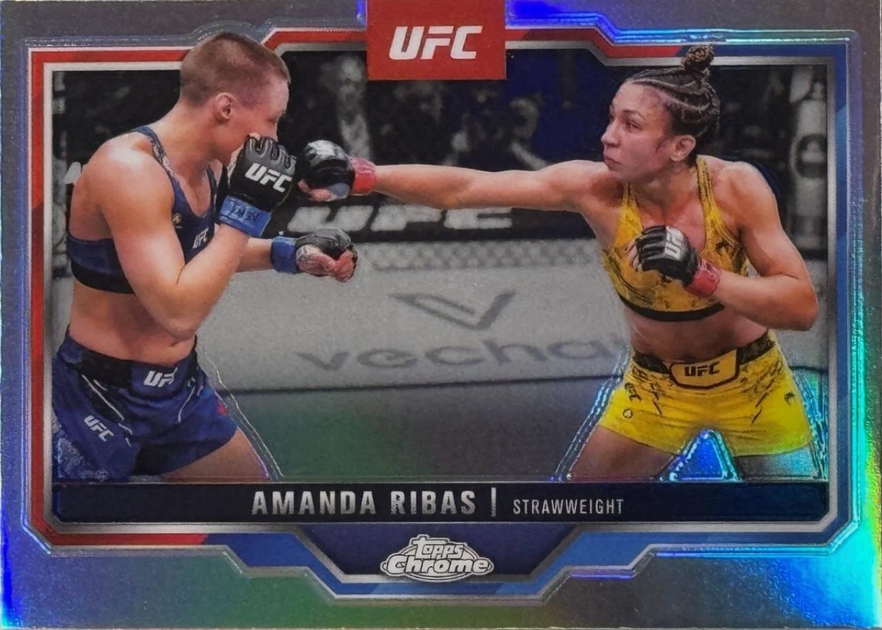 Amanda Ribas 2025 Topps Chrome UFC Base #184 Refractor