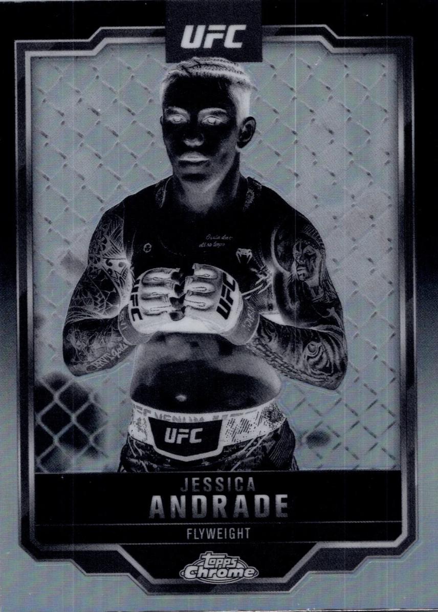 Jessica Andrade 2025 Topps Chrome UFC Base #119 Negative Refractor