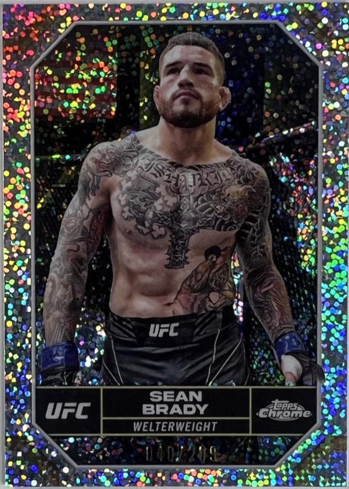 Sean Brady 2024 Topps Chrome UFC Base #172 Speckle Refractor