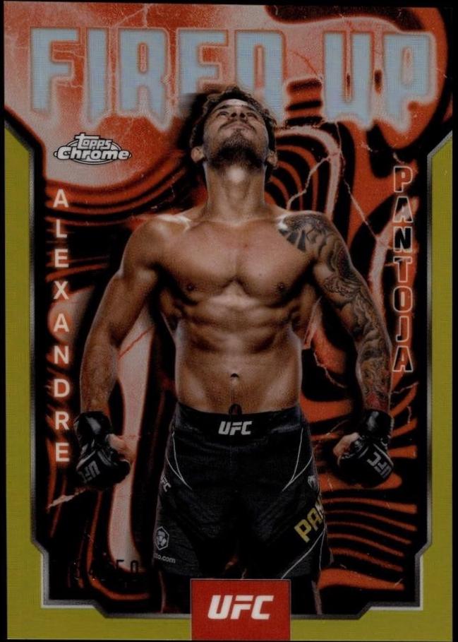 Alexandre Pantoja 2025 Topps Chrome UFC Fired Up #FUP-3 Gold Refractor