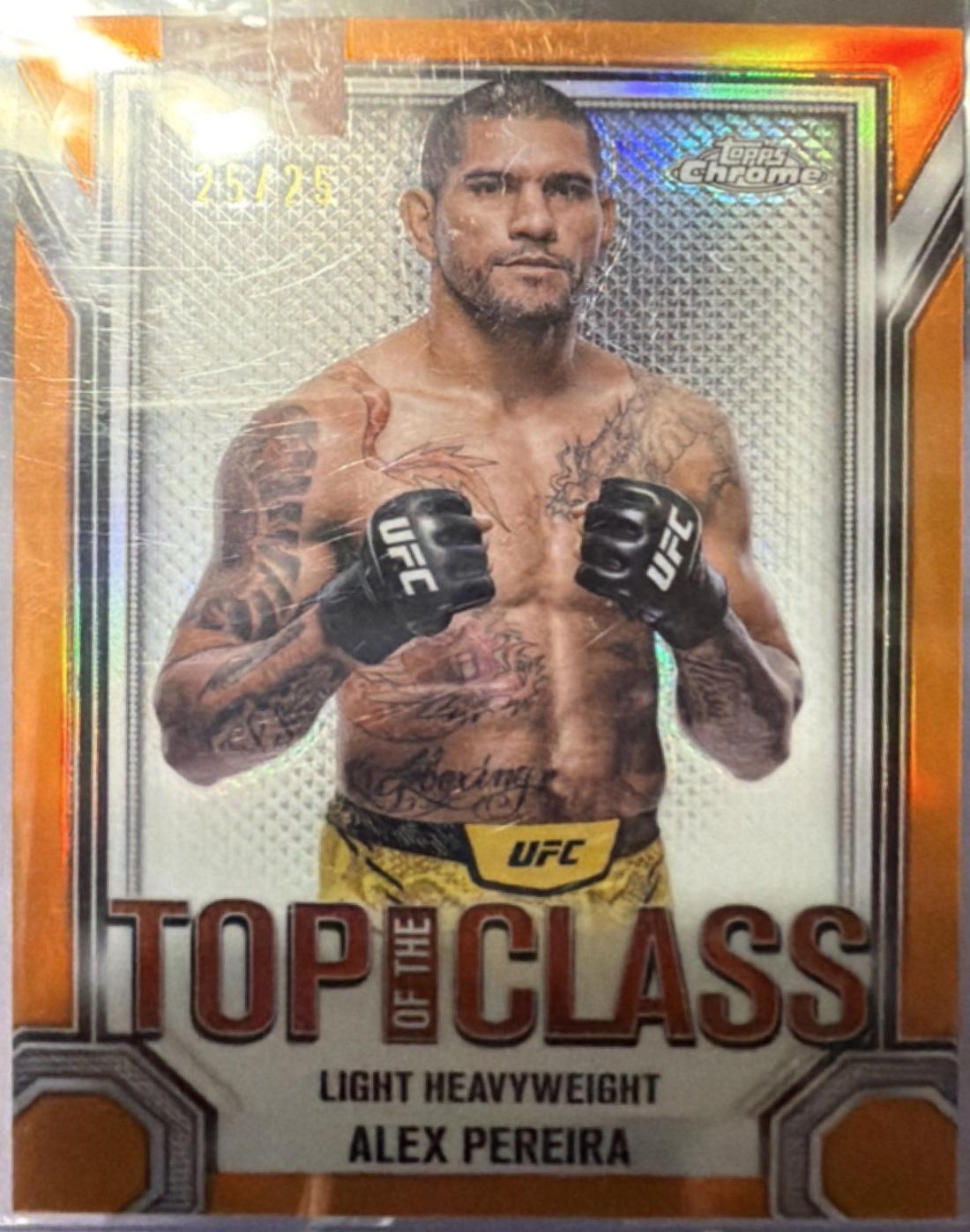 Alex Pereira 2025 Topps Chrome UFC Top of the Class #TTC-10 Orange