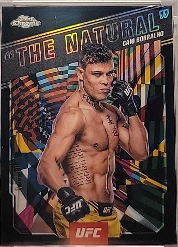 Caio Borralho 2025 Topps Chrome UFC AKA #AKA-15 Black Refractor