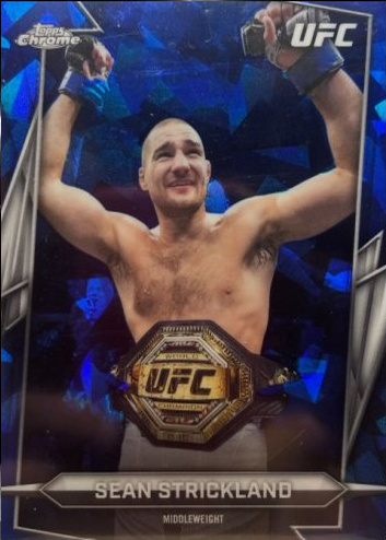 Sean Strickland 2026 Topps Chrome Sapphire UFC Base #2 Padparadscha Sapphire