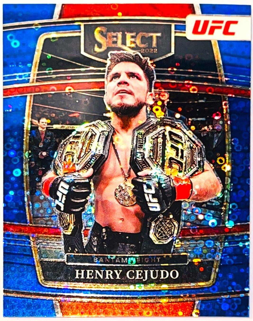 Henry Cejudo 2022 Panini Select UFC Concourse #42 Blue Disco