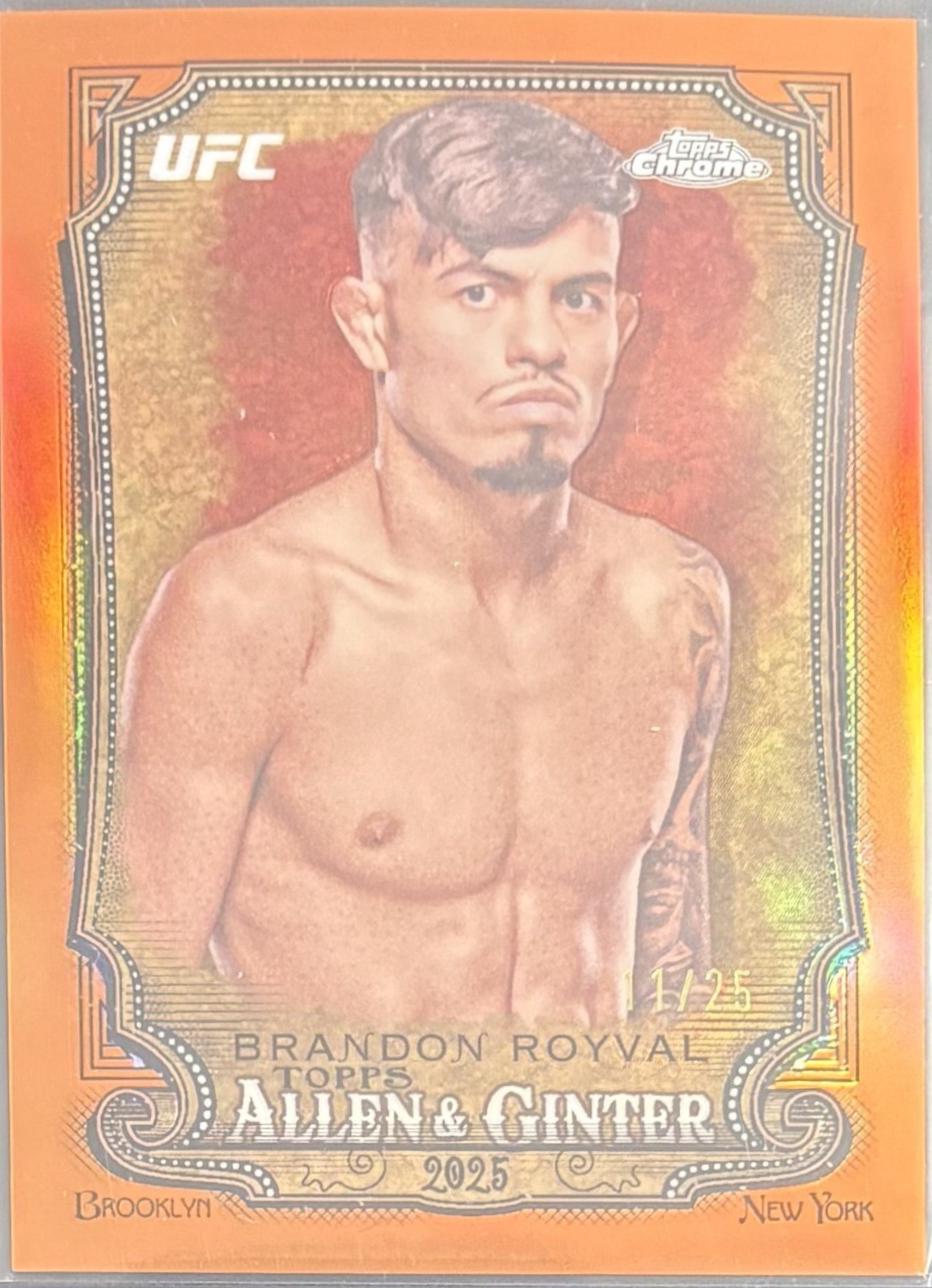 Brandon Royval 2025 Topps Chrome UFC Allen & Ginter #AAG-10 Orange