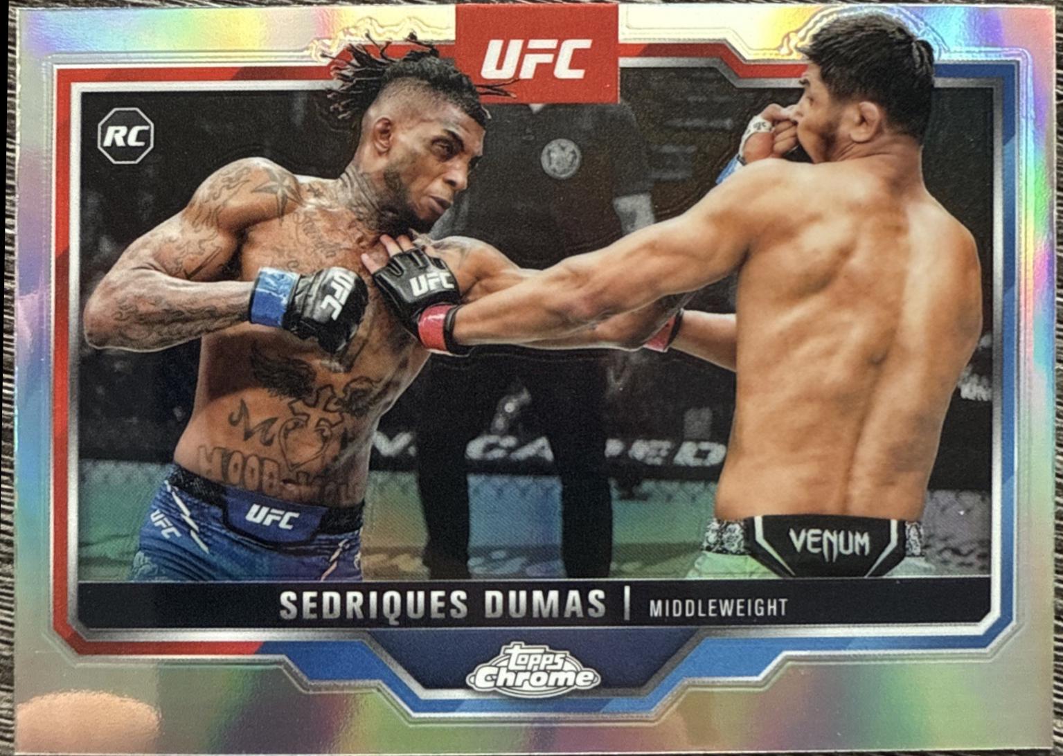 Sedriques Dumas 2025 Topps Chrome UFC Base #6 Refractor