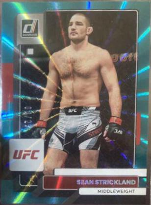 Sean Strickland 2023 Panini Donruss UFC Base #69 Teal Laser
