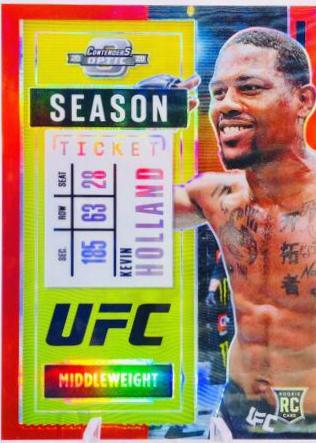 Kevin Holland 2021 Panini Chronicles UFC Base Contenders Optic Season Ticket #266 Red
