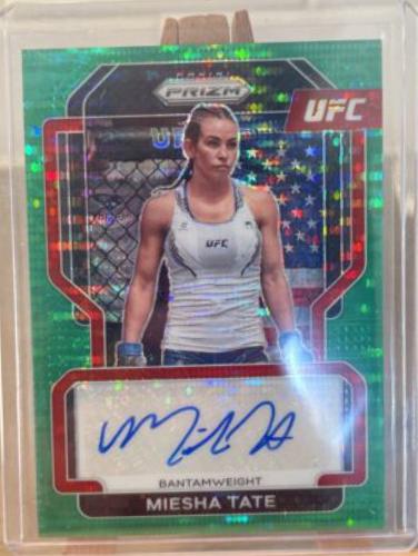 Miesha Tate 2022 Panini Prizm UFC Signatures #3 Green Pulsar