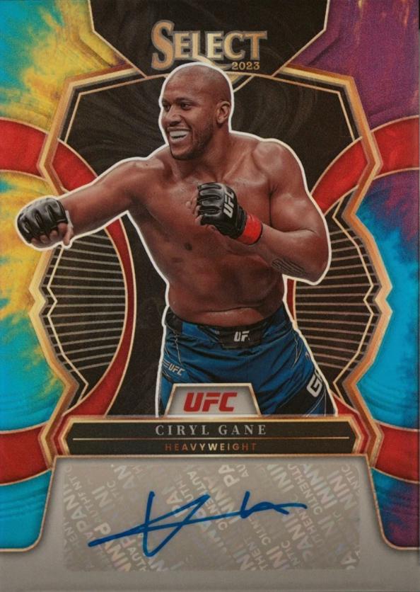 Ciryl Gane 2023 Panini Select UFC Signatures #13 Tie-Dye