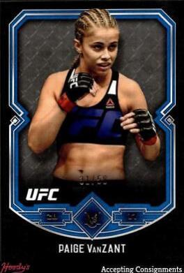 Paige VanZant 2017 Topps Museum Collection UFC Base #50 Sapphire
