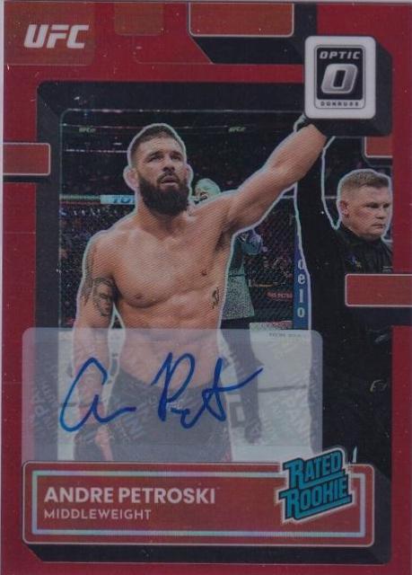 Andre Petroski 2023 Panini Donruss Optic UFC Base Rated Rookies Signatures #138 Red
