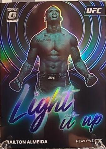 Jailton Almeida 2023 Panini Donruss Optic UFC Light It Up #9 Purple