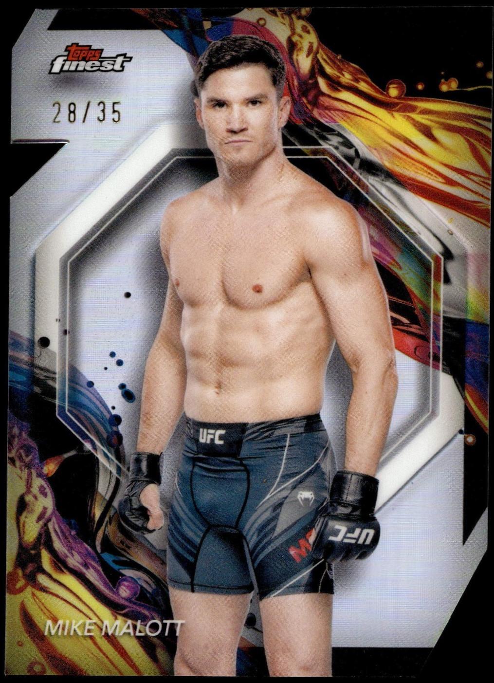 Mike Malott 2024 Topps Finest UFC Base Uncommon #154 Die-Cut Refractor