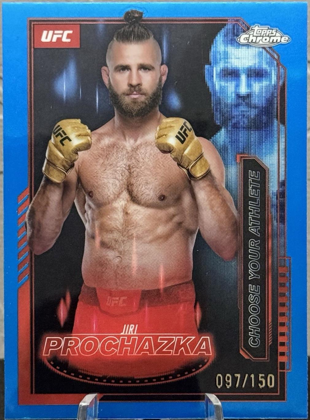 Jiri Prochazka 2025 Topps Chrome UFC Mission Control #MCL-15 Blue Refractor