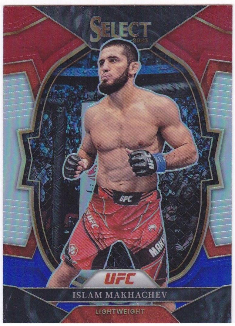 Islam Makhachev 2023 Panini Select UFC Concourse #94 Red Blue Prizm