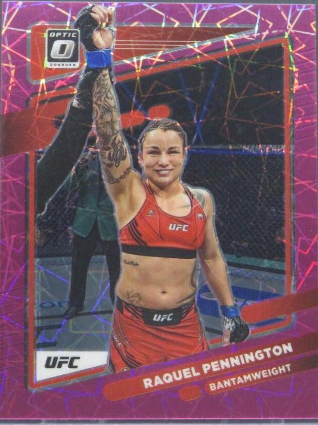 Raquel Pennington 2022 Panini Donruss Optic UFC Base #45 Pink Velocity