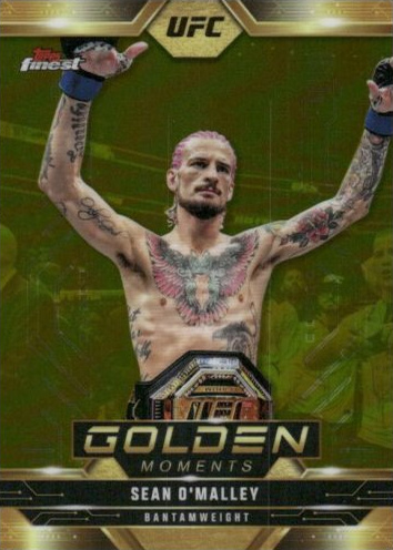 Sean O'Malley 2025 Topps Finest UFC Golden Moments #GM-5 Red Refractor