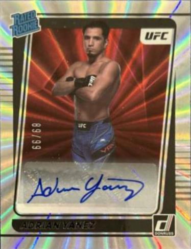Adrian Yanez 2022 Panini Donruss UFC Rated Rookies Signatures #209 Blue