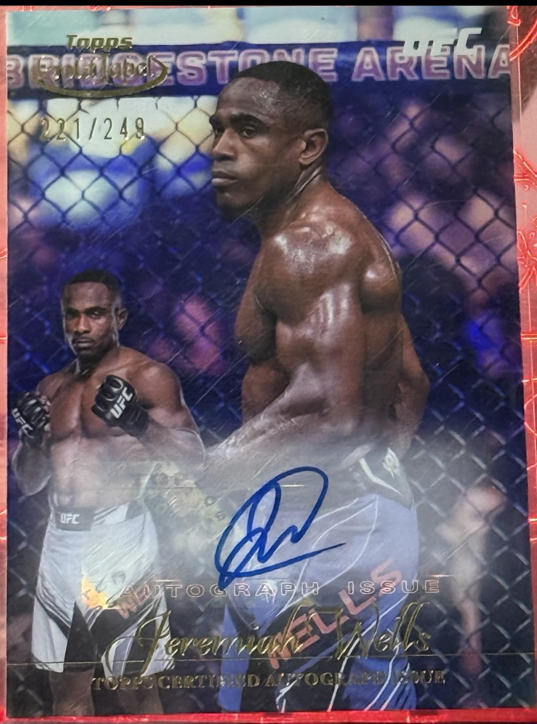 Jeremiah Wells 2024 Topps Gold Label UFC Gold Label Autographs #GLA-JWE Gold