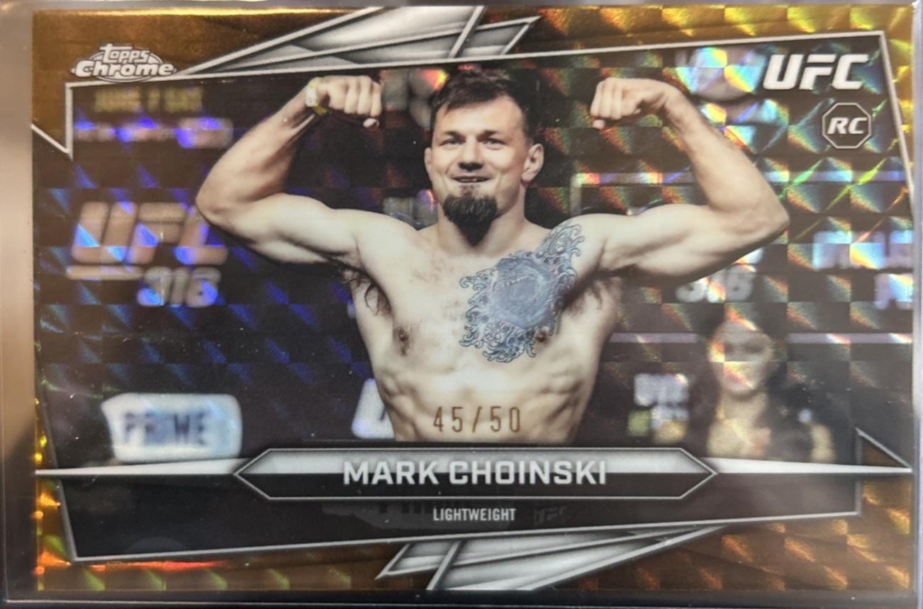 Mark Choinski 2026 Topps Chrome UFC Base #102 Gold Refractor