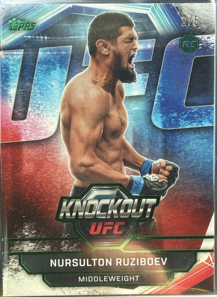 Nursulton Ruziboev 2026 Topps Knockout UFC Base #70 Emerald