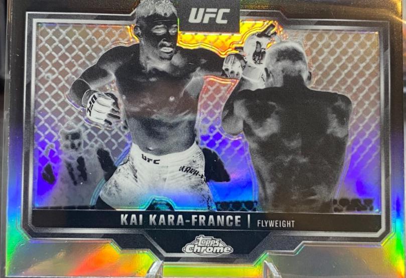 Kai Kara-France 2025 Topps Chrome UFC Base #81 Negative Refractor