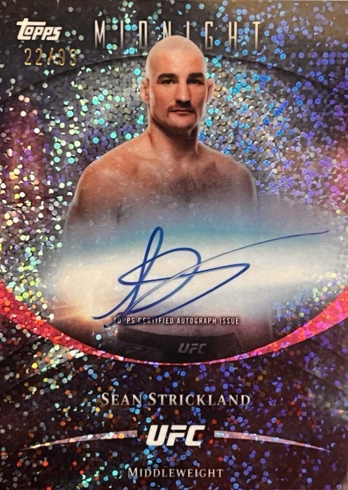 Sean Strickland 2026 Topps Midnight UFC Base Autographs #BAV-SS Twilight