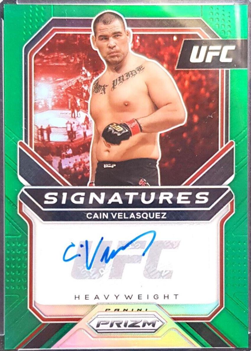 Cain Velasquez 2021 Panini Prizm UFC Signatures #6 Green