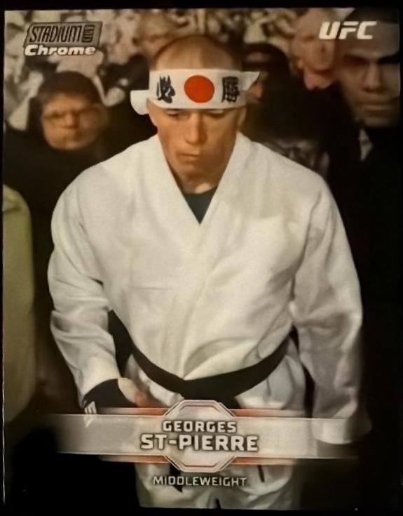 Georges St-Pierre 2026 Topps Stadium Club UFC Chrome Base #CB-63 Refractor