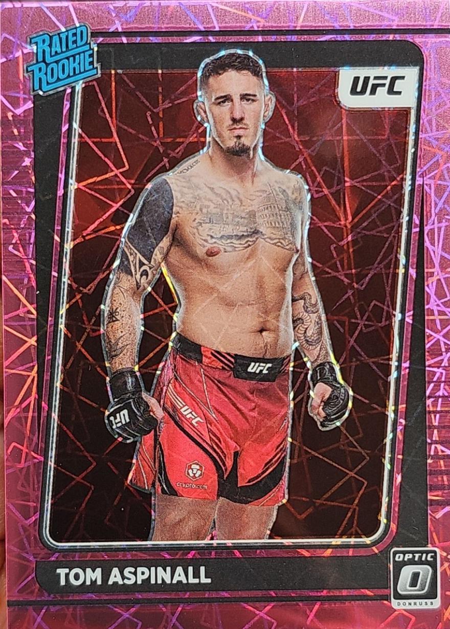 Tom Aspinall 2022 Panini Donruss Optic UFC Base #120 Pink Velocity