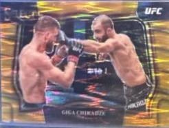 Giga Chikadze 2023 Panini Select UFC Octagonside #210 Gold Flash