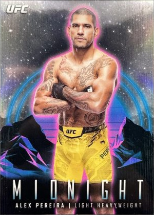 Alex Pereira 2024 Topps Midnight UFC Base #55 Topps Industry Conference Promo