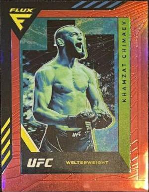 Khamzat Chimaev 2022 Panini Chronicles UFC Base Flux #348 Red